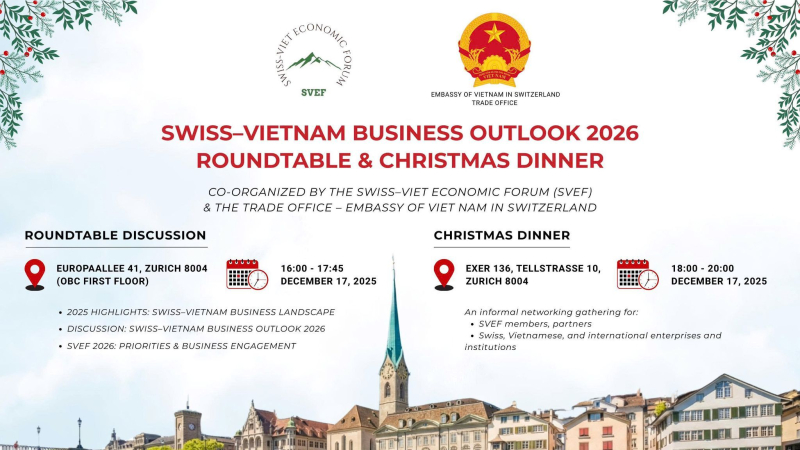 Swiss–Vietnam Business Outlook 2026 Roundtable & Christmas Dinner
